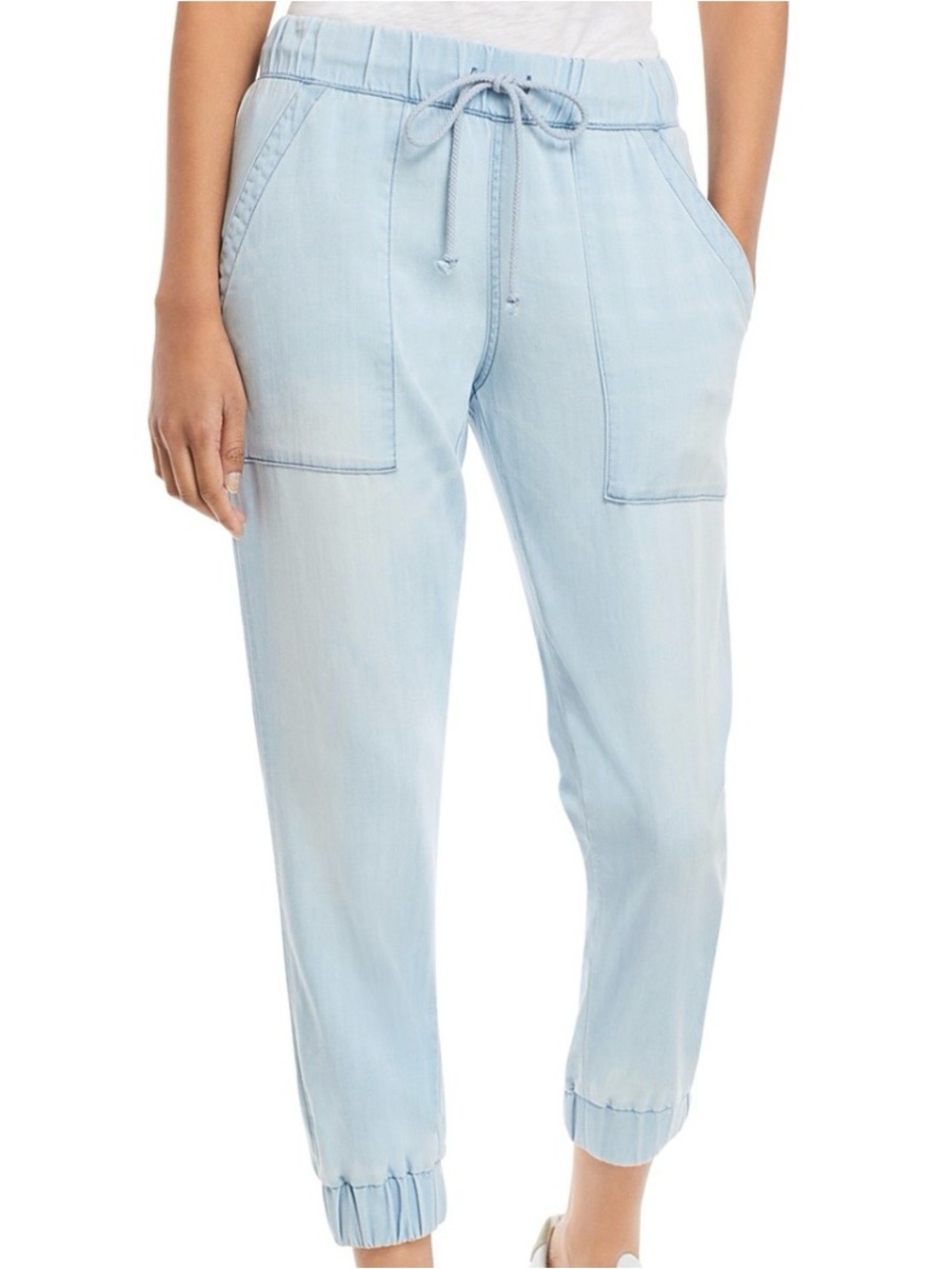 Bella Dahl Sky Blue Pocket Drawstring Joggers Pants